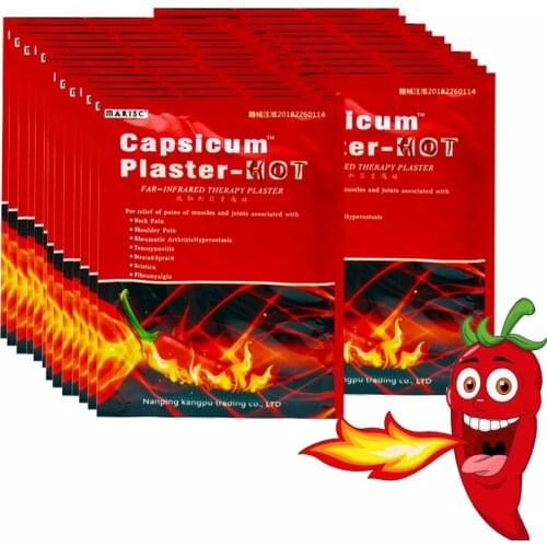 100 Pcs Hot Capsicum Patch Pain Relieving Patch Chinese Medical For Joints Pain Relieving Stickers Body Massage Plaster