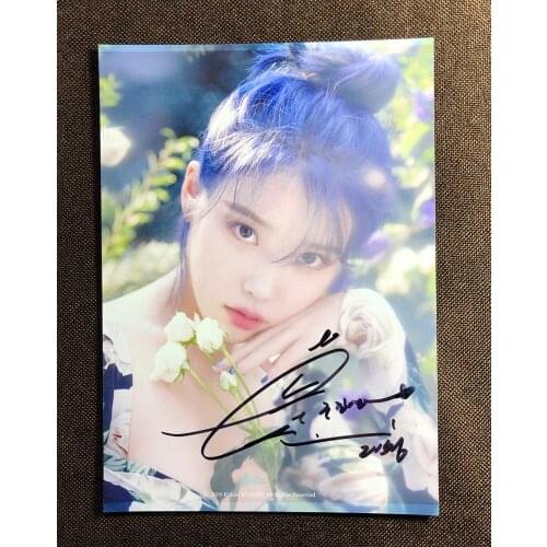 Signed IU Lee Ji Eun Love poem autographed photo K-POP 5*7 112019O