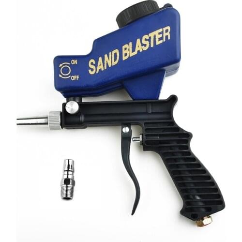 Portable Gravity Spray Gun Pneumatic Sandblasting Gun Rust Blasting Airbrush Sandblaster 70-150psi 600cc