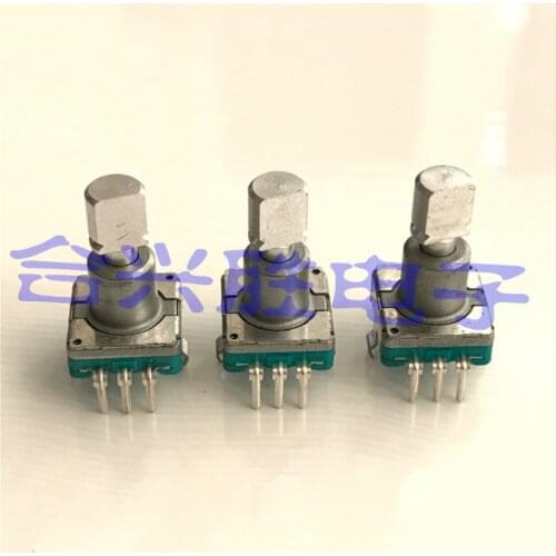 EC11 rotary encoder with switch 30 positioning 15 pulses shaft length 15MM diameter 6MM push switch stroke 1.5MM