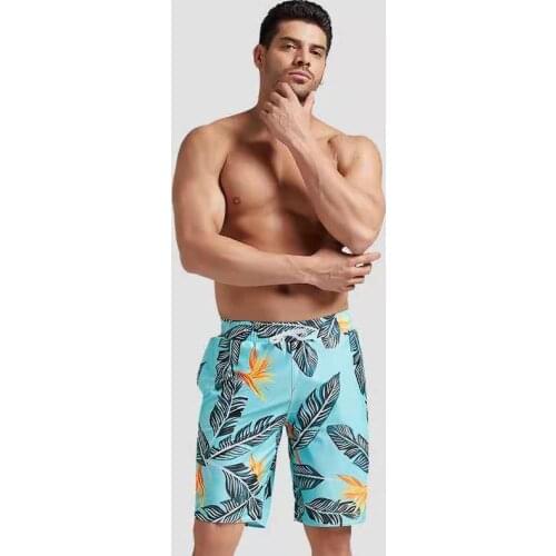 SBART Mens Summer Beach Pants Speed-Dry Pants Floral Shorts Plus-Size Beach Pants Casual Hipster Pants Swimming Surfing