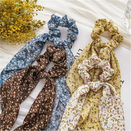New Bowknot Elastic Hair Bands for Women Girls Scrunchies Headband Hair Ties Ponytail Holder Hair Accessories Hair Tie