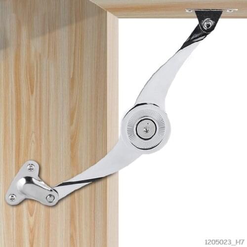 S-Shape Hydraulic Rod Adjustable Door Hinges Polished Lift Up Flap Stay Support Hardware For Kitchen Cabinet Furniture