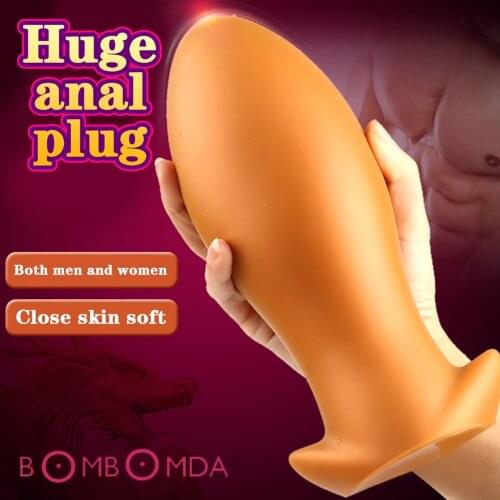 Sex Shop Soft Huge Anal Plug Big Butt Plug Beads Anus Expansion Stimulator Prostate Massage Erotic Anal Sex Toys For Woman Men