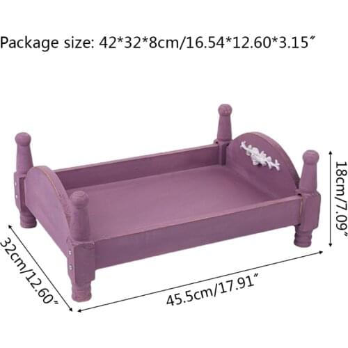 Newborn Posing Detachable Mini Retro Bed Baby Photo Shooting Props Wooden Crib Infant Photograph Accessories