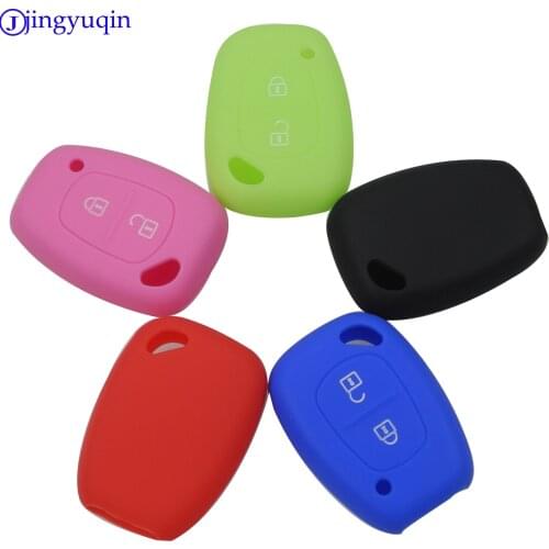 Silicone Car Key Fob Cover Case For Renault Kangoo Traffic Master For Opel Vivaro Movano 2003-2010 2 Button Remote Shell