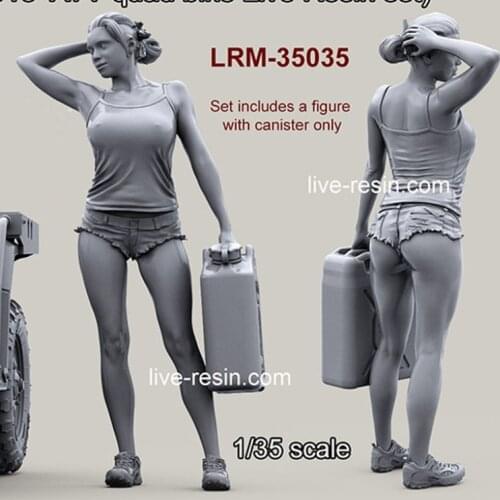 Modern female soldier A female soldier with a resin figure needs to be assembled and colored 1:35