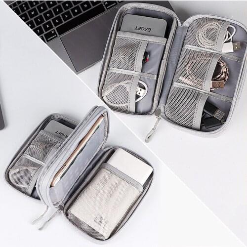New Digital Data Cable Storage Bag Waterproof U Disk Hard Drive Headset Multi-function Storage Bag Finishing Box
