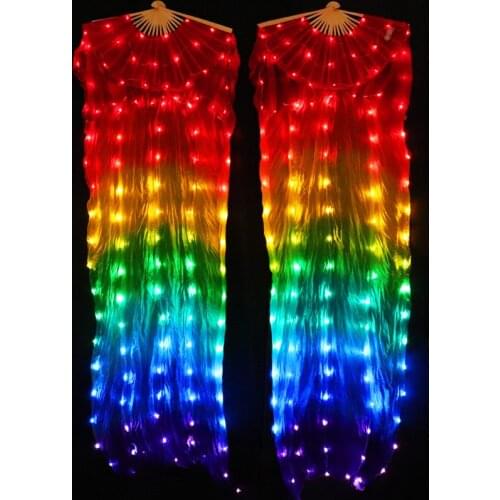 Adult Belly Dance Accessories Luminous Light up LED Fans Shiny Women Bellydance LED white light Belly Dance Fan Accessories