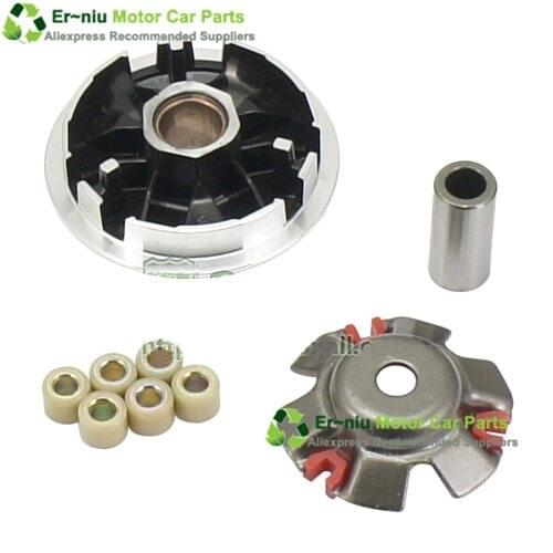 High Performance Variator Kit with Roller Weights, Racing Parts Drive Pulley for GY6125 150 Scooter Variator Moped
