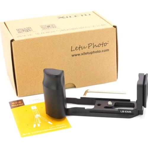 Xiletu LB-EM5 Professional Quick Release Plate Ball Head L Plate Bracket for Olympus
