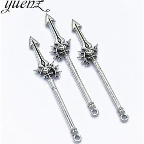 YuenZ 8 pcs Antique Silver color Game animation weapon Charms for diy charms pendant necklace jewelry making M53