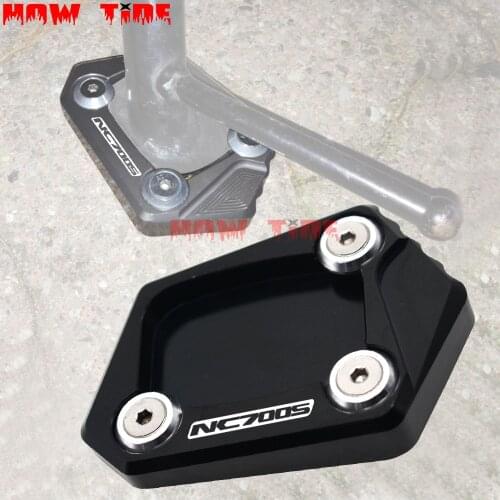 CNC Billet Aluminum Kickstand Foot Plate Side Stand Extension Pad Enlarge Extension For Honda NC700 S NC700S NC700 S 2012-2013