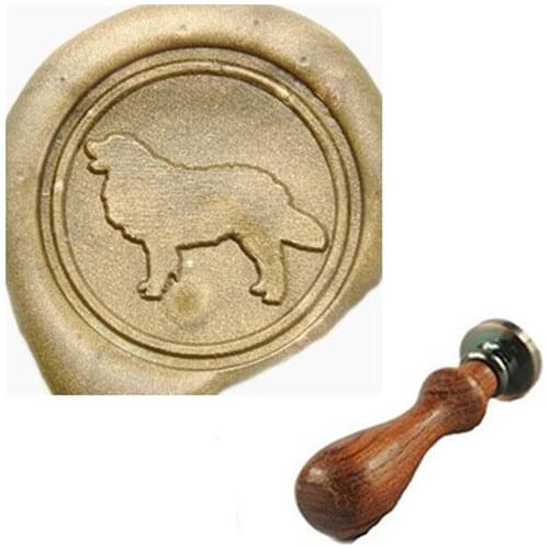 Golden Retriever Wax Seal Sealing Stamp Vintage Custom Picture Logo Wedding Invitation Sticks Spoon Gift Box Set Kit