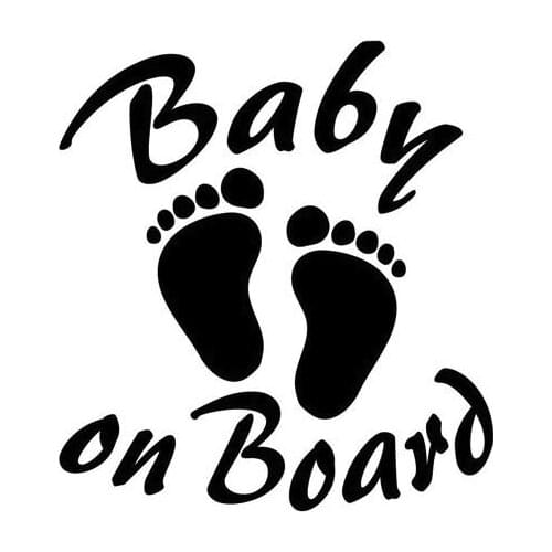14.1*15.2CM BABY ON BOARD Warning Car sticker Creative Vinyl Decals Motorcycle Accessories N1587