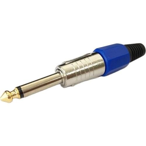 2pcs 6.35mm male connector 6.5 microphone plug welding