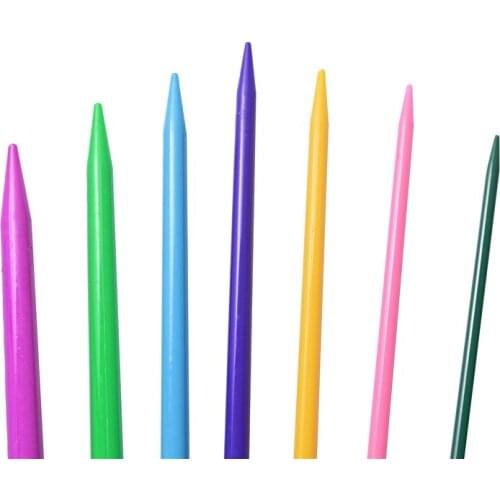 7pair/set ABS Double Point Knit Needle 4mm-10mm Marolon Color Crochet Needles DIY Stitching Weave Tools