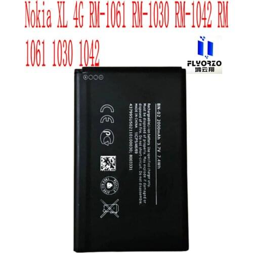 High Quality 2000mAh BN-02 Battery For Nokia XL 4G RM-1061 RM-1030 RM-1042 RM 1061 1030 1042 Cell Phone