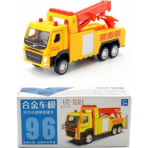 Caipo 1:72 Roadside assistance crane truck Alloy Pull back Toys Car Model Vehicles