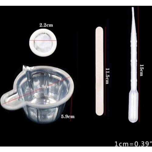 Q39C Resin Measuring Cup Silicone Mixing Cup is Suitable for Epoxy Resin Casting Mold Jewelry Making Diy Art and Handicrafts