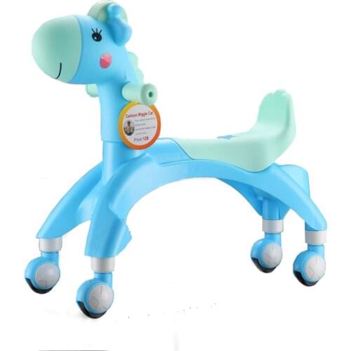 Baby Toy Kids Cartoon Twist Car 1-3 Years Old Baby Car Yo Car Mute Round Universal Wheel Swing Baby Toy Girl Boy Car Scooter