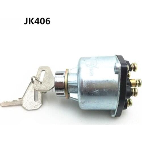 For JK406 Car Truck Hangcha Construction Machinery Ignition Lock Preheat Start Switch Start Ignition Switch Quality Accessories