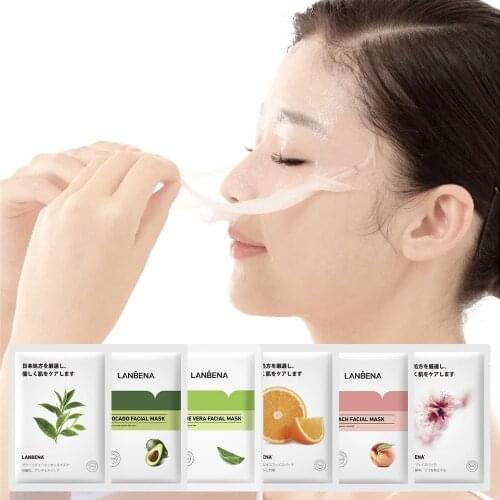 LANBENA Fruit Mask Facial Mask Plant Extract Japan Advanced Formula Whitening Locking Water Moisturizing Skin Care Face Mask