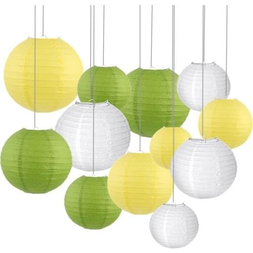15PCS 6"8"10" Mix Sizes Handmade Chinese Paper lanterns Paper Ball Home Wedding&Birthday Party /Baby Shower Favors