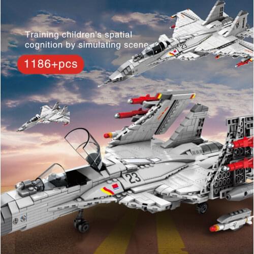 Military Series Aircraft Building Blocks F-22 Stealth Fighter F-35 F-18 J-15 Carrier Airplane Bricks Children Kids Toys Gifts