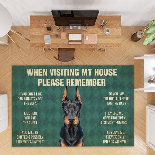 Dobermann Pinscher Dog carpet Floor Mat Rug Non-slip Mat Dining Room Living Room Soft Bedroom Carpet 03