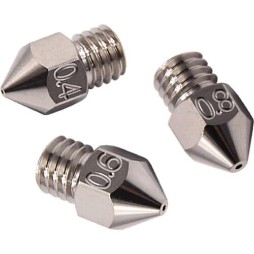 MK8 Plated Copper Nozzle Durable Non-stick High Performance M6 Thread For CR10 Hotend Ender3 3D printer Parts