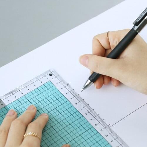 Multifunctional Ruler Board Students Painting Writing Desk Pad A4 Scale Measuring Ruler Large 30cm Plate 5mm Square 1cm