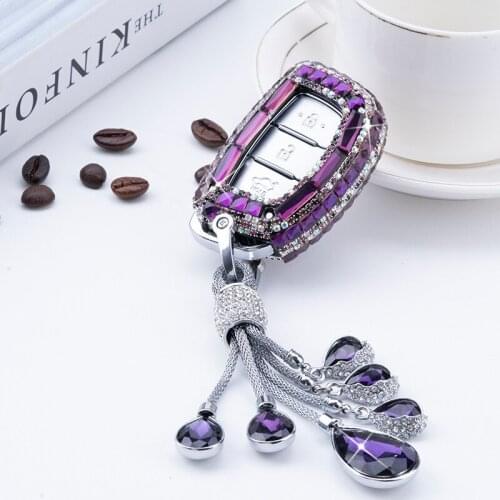 Fashion Diamond Crystal Car Key Case Cover Shell For Hyundai IX25 IX35 I20 I30 I40 hb20 Santa Fe Creta Solaris 2017 Accessories