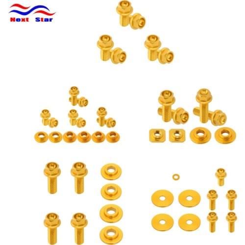Motorcycle Gold Screw Fork Guard Rear Front Fender Radiation Shround Seat Fork Guard Bolt For Suzuki RMZ450 RM-Z450 450 2005-07