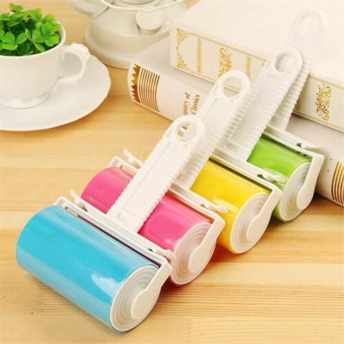 Washable Roller Sticky Device with Cover Portable Clothes Hair Remover Carpet Bed Sheets Dust Filter Brush Home Cleaning Tool