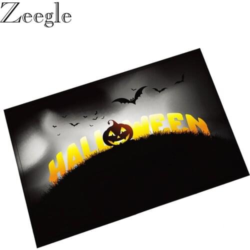 Halloween Floor Mat Doormat Kitchen Carpet Bathroom Doormat Washable Outdoor Rug Living Room Carpet Absorbent Door Mat Entrance