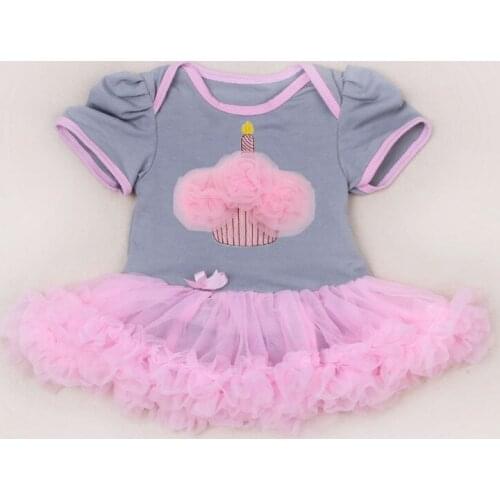 New Arrival Girls Cotton Romper with Pink Lace Dress Tutu Toddler Fashion Clothing For Birthday Party Bebe Roupa Infantil Gift