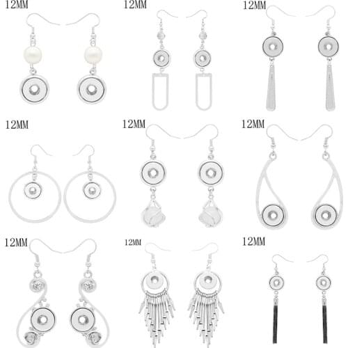 New 12mm Snap Button Earring DIY jewelry KD3207