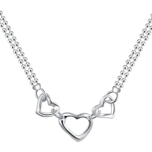 Wholesale Fashion Jewelry Necklace For Women Lady Wholesale Charm Silver Color Fashion Jewelry Pendant AN574/ahaaiyha