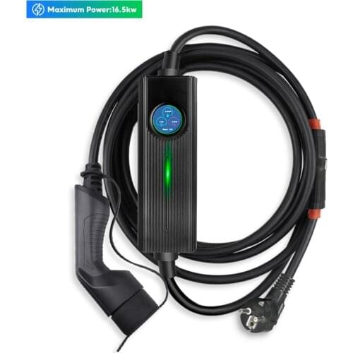 Adjustable 16.5kw 32A High power portable ev charger