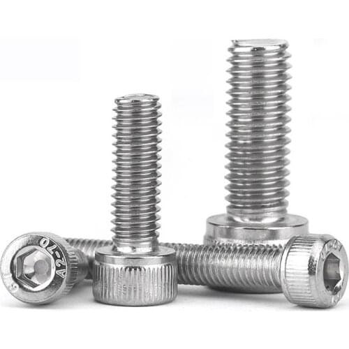 Hexagon Hex Socket Cap Head Bolt M1.4 M1.6 M2 M2.5 M3 M4 M5 M6 M8 304 Stainless Steel DIN912 Allen Socket Head Screw
