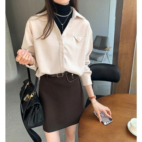 Женские рубашки SLACTION China At AliExpress