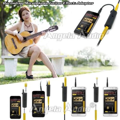 Bass Guitar Effects Amplifier 3.5mm Plug Recording Microphone IK Multimedia Audio Recording Music Adapter For ios System Device