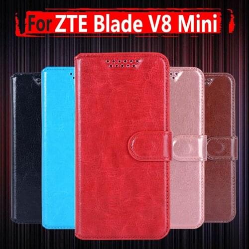 For ZTE Blade V8 Mini PU Leather Vertical Phone Case For ZTE Blade V8 Mini flip Magnet Full Body Protective Flip Cover Fundas