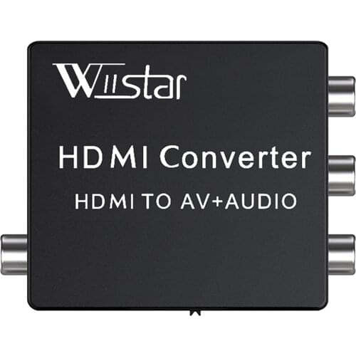 Wiistar HDMI to 3RCA AV Video Audio Converter with Spdif Optical Coaxial Audio Out Support NTSC PAL for TV Box Projector HDTV