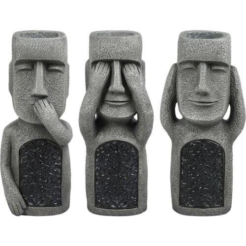 Funny Easter Island Statue Ahu Akivi Moai Monolith Garden Decor Sculpture
