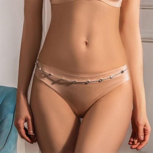 2021 Sexy Round Crystal Belly Waist Chain For Women Summer Beach Shiny Rhinestone Body Chain Belt Waistband Body Jewelry