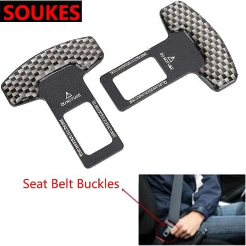 1pcs Carbon Fiber Car Safety Seat Belt Buckle Clip For Cadillac CTS SRX ATS Lexus RX NX GS CT200H GS300 RX350 RX300 Saab 9-3 9-5