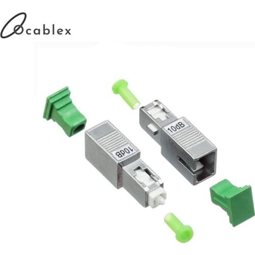 10PCS SC APC 10bd Simplex mode fiber optic Attenuator SC 10dB metal male Fiber Attenuator FTTH attenuator