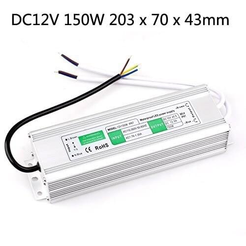 10pcs Waterproof led adapter 110V- 240V DC12v 150W 200W Transformer Power Supply Driver Led Light Ip67